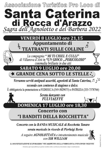 Rocca d'Arazzo | Sagra dell'Agnolotto e del Barbera 2022
