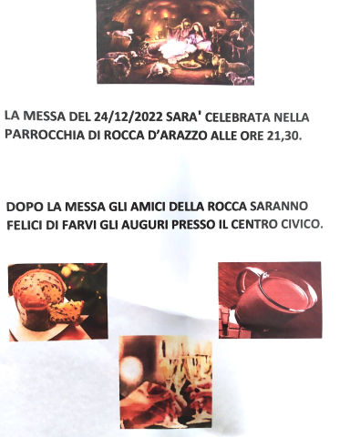 Rocca d'Arazzo | Messa di Natale e scambio degli auguri